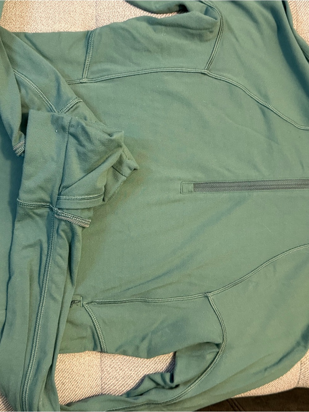 lululemon athletica Teal Crop Half-Zip Pullover